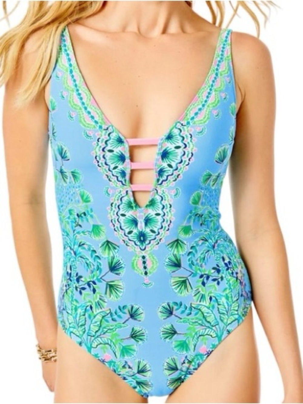 Lilly Pulitzer Jaspen One-Piece Swimsuit mosiac shells